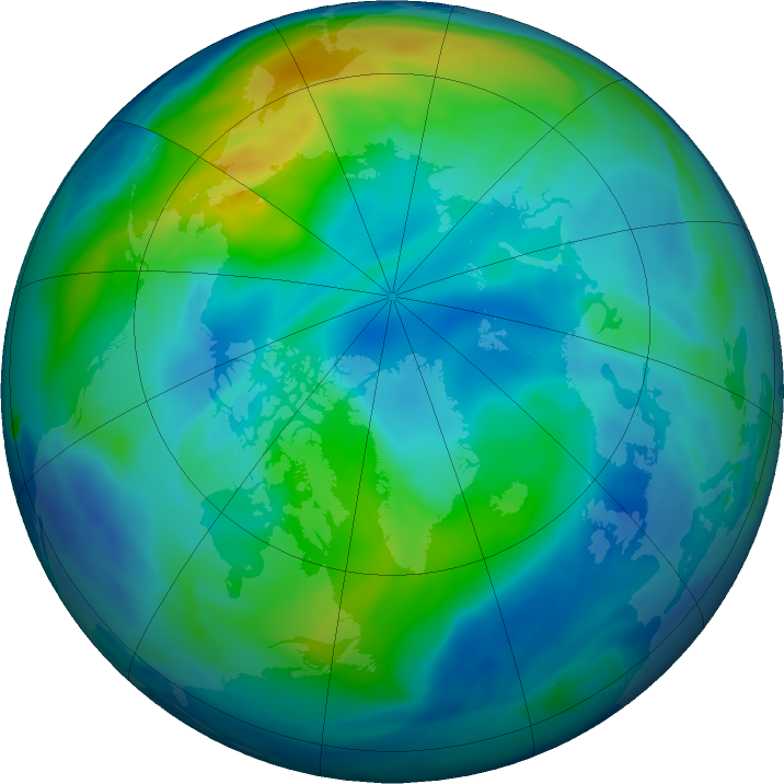 Arctic ozone map for 27 October 2016